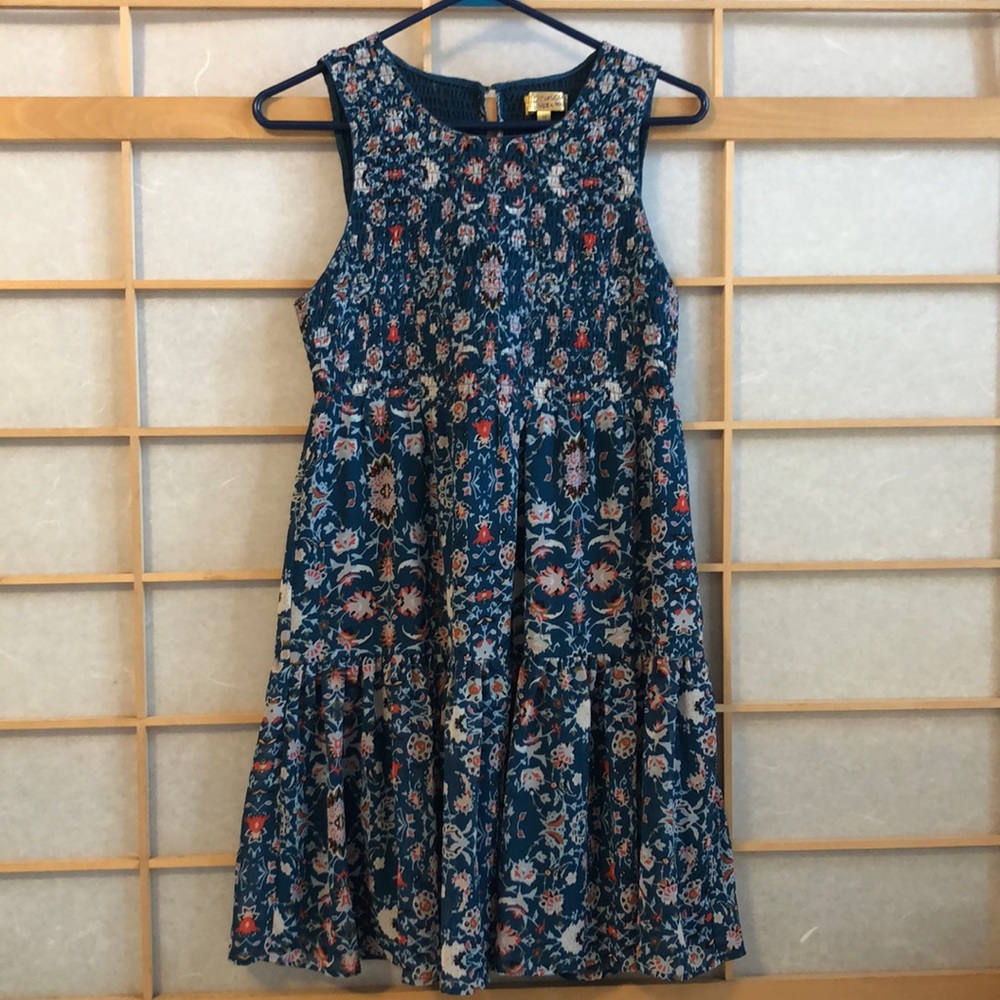 Vera Wang Princess Ruched Smock Dress - size M